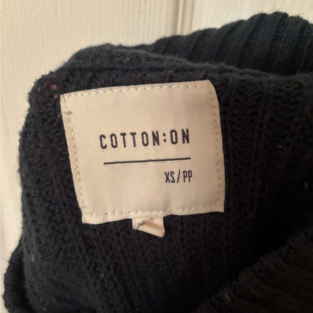 Cropped turtleneck sweater